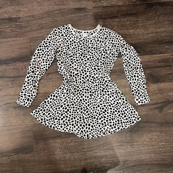 Club Monaco | Dresses | Club Monaco Dotted Mini Long Sleeve Dress | Poshmark